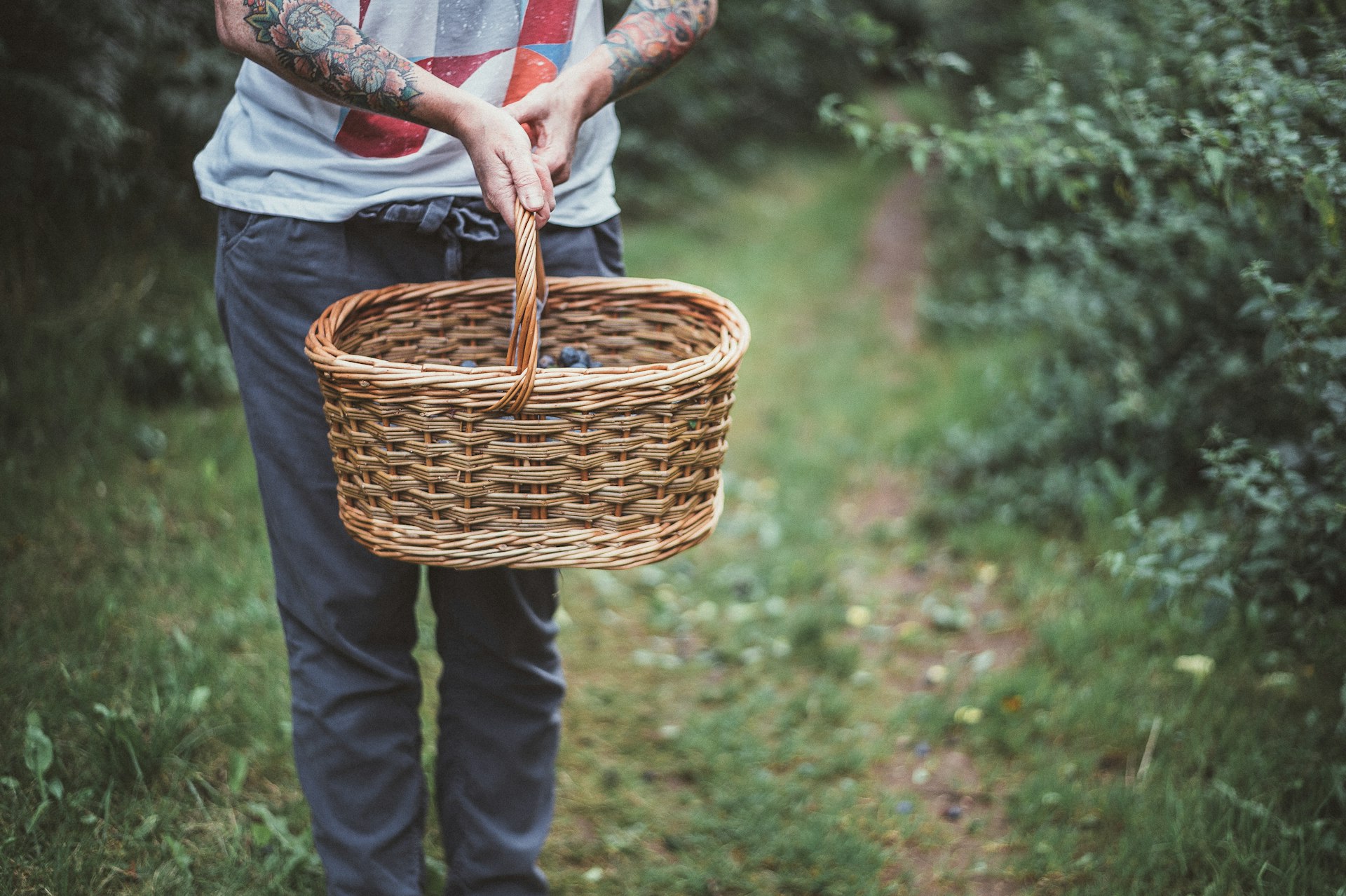 person holding basket
